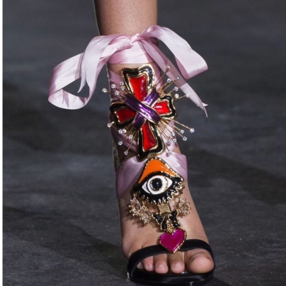 DSquared2 Ribbon Tie Heels WITH Matching Cuff Bracelet